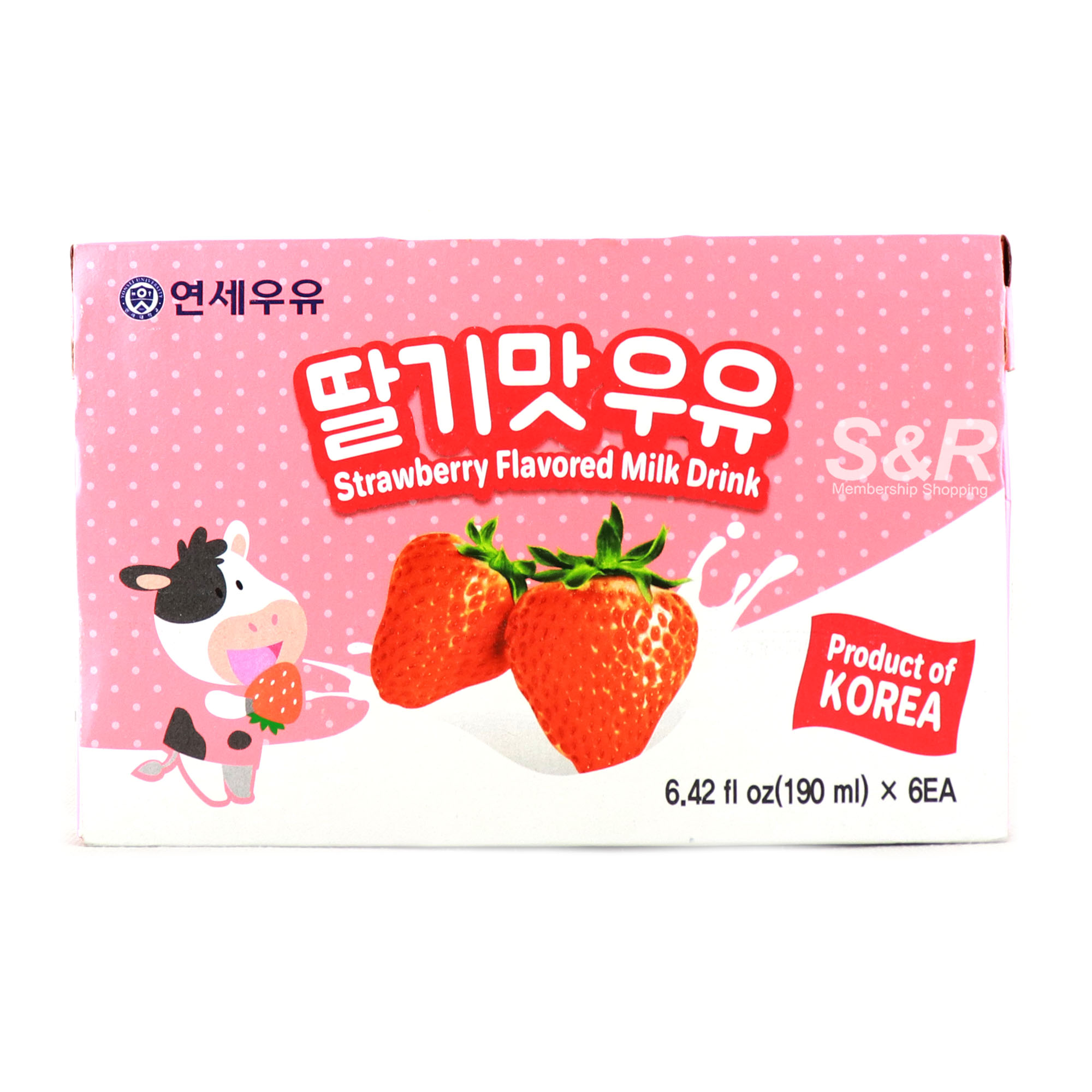 Yonsei Strawberry flavored Milk Drink 6pcs
